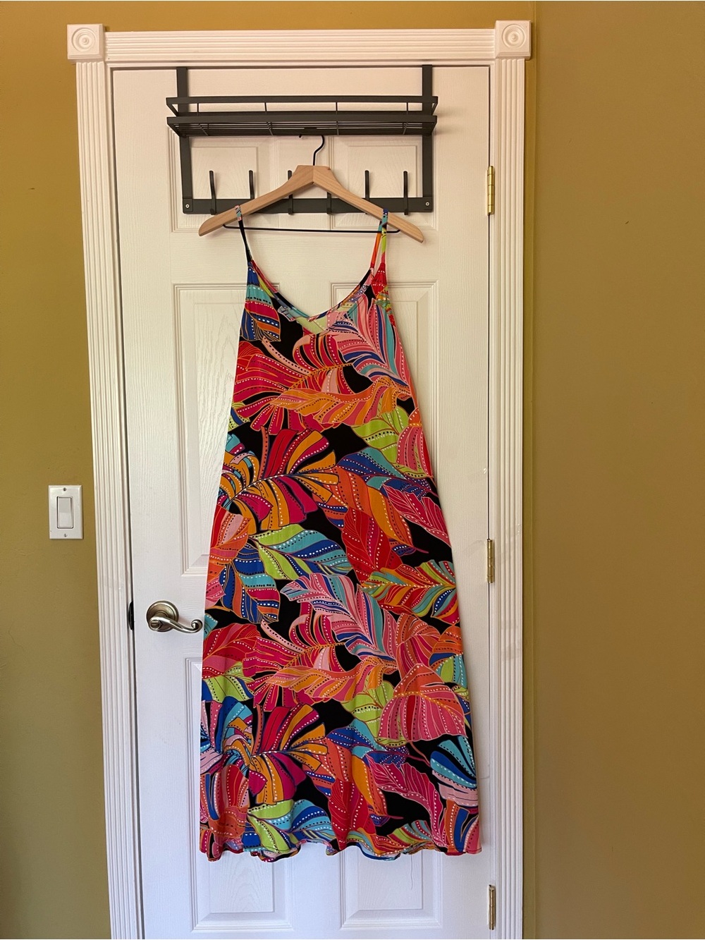 Vince Camuto Multicolor Tropical-Print Maxi Slip Beach Dress size SX